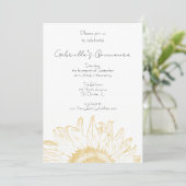 イエローグラフィックサンフラワーキンセアニェラ招待状 招待状 (スタンド正面)