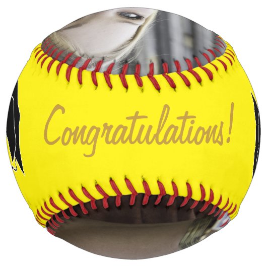 イエローグラードおめでとう卒業写真 ソフトボール (裏面)