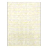 イエローグリッターグランジシェブロン テーブルクロス (正面)