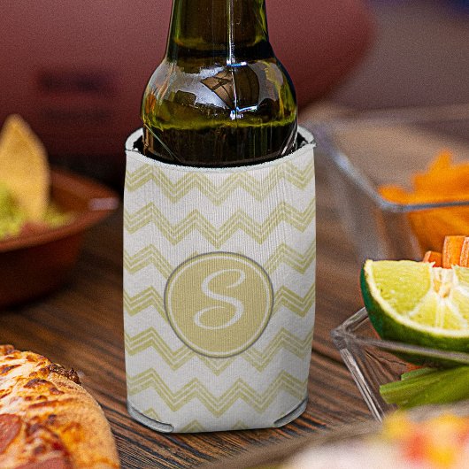 イエローグリッターシブロンとモノグラム 缶クーラー