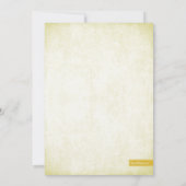 イエローグリッタールックバチェロレッテ招待状 招待状 (裏面)