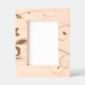 イエローグリーンつる植物 レーザー彫刻フレーム (正面)