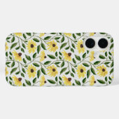 イエローグリーンひまわり水彩風の野の花 Case-Mate iPhoneケース (裏面 (横))