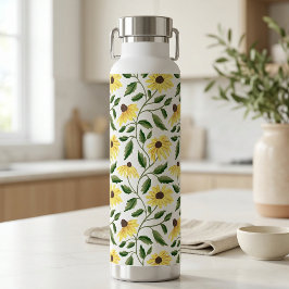 イエローグリーンひまわり野の花水彩 ウォーターボトル