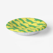 イエローグリーンアリゲーターワニ掛けワニ ペーパーボウル (傾斜あり)