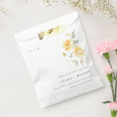 イエローグリーンウォーターバラフラワーバンチ結婚ーズ フェイバーバッグ (封をした状態)