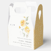 イエローグリーンウォーターバラフラワーバンチ結婚ーズ フェイバーボックス (オープン)