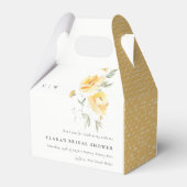 イエローグリーンウォーター色バラフラワーブライダルシャワー フェイバーボックス (裏面サイド)