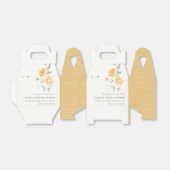 イエローグリーンウォーター色バラフラワーブライダルシャワー フェイバーボックス (折り畳みなし)