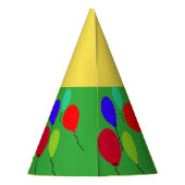 イエローグリーンカップケーキ誕生日ハッツ パーティーハット (裏面)