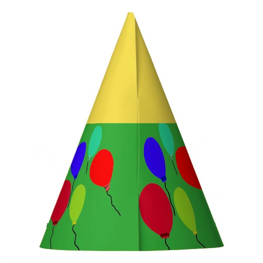 イエローグリーンカップケーキ誕生日ハッツ パーティーハット (裏面)