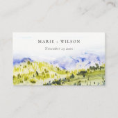 イエローグリーンカントリーサイドヒルズ結婚のウェブサイト エンクロージャーカード (正面)