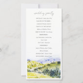 イエローグリーンカントリーサイドヒルズ結婚式 プログラム (裏面)