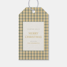 イエローグリーンギンガムチェックのクリスマス