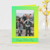 イエローグリーングラデーションハッピーファーザーの日写真 カード (黄色い花)