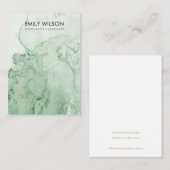 イエローグリーングレー瑪瑙の大理石ホル空白のダー 名刺 (正面/裏面)