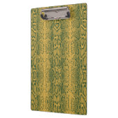 イエローグリーンスネークスキンアニマルプリント クリップボード (左)