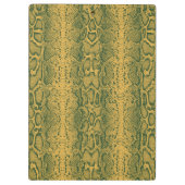 イエローグリーンスネークスキンアニマルプリント クリップボード (裏面)