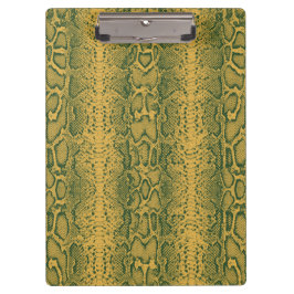 イエローグリーンスネークスキンアニマルプリント クリップボード