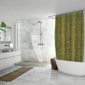 イエローグリーンスネークスキンアニマルプリント シャワーカーテン