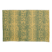 イエローグリーンスネークスキンアニマルプリント 枕カバー (正面左)