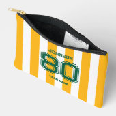 イエローグリーンスポーツチーム名前をカスタムするナンバーチーム アクセサリーポーチ (見開き)