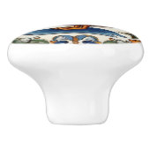 イエローグリーンダックヨーロッパフォークアニマルアート セラミックノブ (側面)