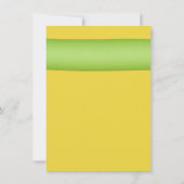 イエローグリーンデイジーフローラベビーシャワー招待状 招待状 (裏面)