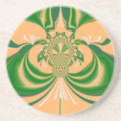 イエローグリーンデザイン。 コースター (正面)