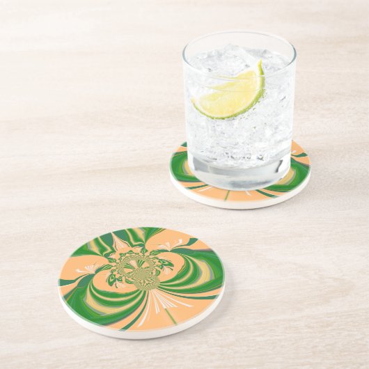 イエローグリーンデザイン。 コースター (側面)