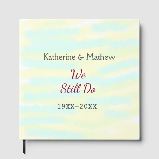 イエローグリーンパステル誓の更新記念ウォーターコ ゲストブック (正面)