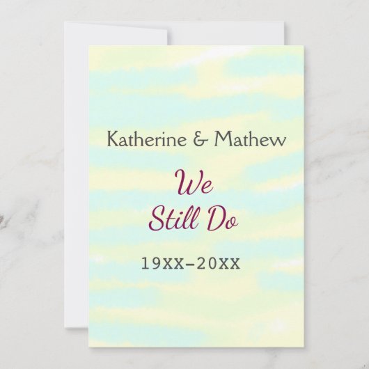 イエローグリーンパステル誓の更新記念ウォーターコ シーズンカード (正面)