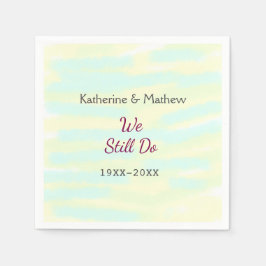 イエローグリーンパステル誓の更新記念ウォーターコ スタンダードカクテルナプキン