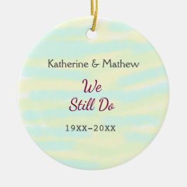 イエローグリーンパステル誓の更新記念ウォーターコ セラミックオーナメント