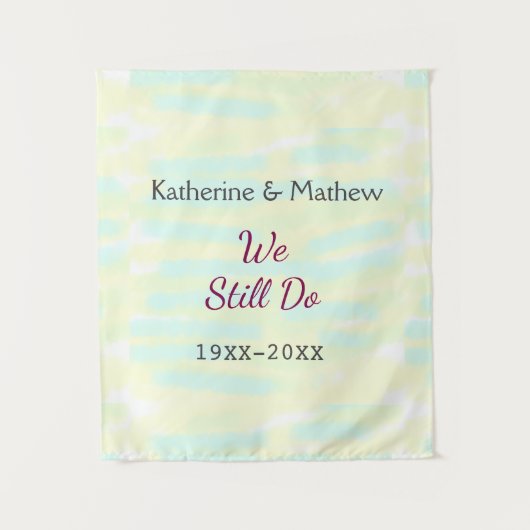 イエローグリーンパステル誓の更新記念ウォーターコ タペストリー (正面)