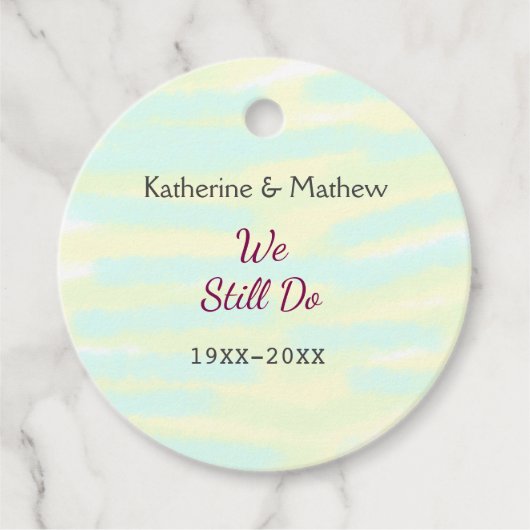 イエローグリーンパステル誓の更新記念ウォーターコ フェイバータグ (正面)