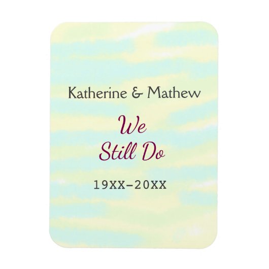 イエローグリーンパステル誓の更新記念ウォーターコ マグネット (縦)