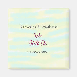 イエローグリーンパステル誓の更新記念ウォーターコ マグネット