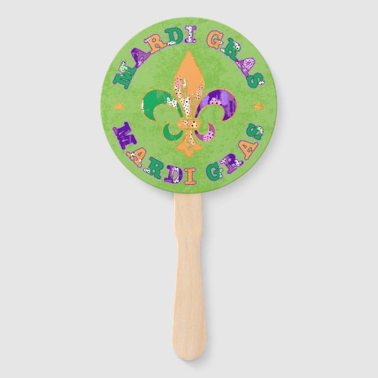 イエローグリーンパープルマルディグラ ハンドファン (裏面)