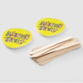 イエローグリーンパープルマルディグラ ハンドファン (組立なし)