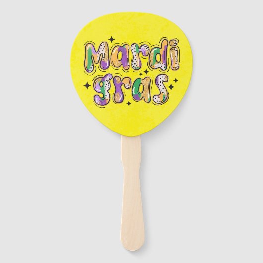 イエローグリーンパープルマルディグラ ハンドファン (裏面)