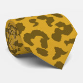 イエローグリーンヒョウのプリントスキン ネクタイ (ロール)