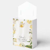 イエローグリーンフローラティーパーティーベビーシャワー紙 フェイバーボックス (オープン)