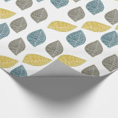 イエローグリーンブラウン離れズ ラッピングペーパー (角)