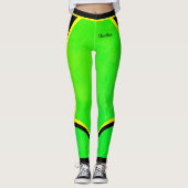 イエローグリーンブラック（お名前） レギンス (正面)