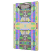 イエローグリーンブルーパープルジオメトリック クリップボード (左)