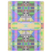 イエローグリーンブルーパープルジオメトリック クリップボード (裏面)