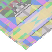 イエローグリーンブルーパープルジオメトリック ショートテーブルランナー (コーナー)