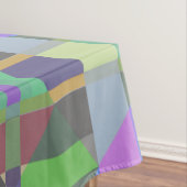 イエローグリーンブルーパープルジオメトリック テーブルクロス (インサイチュ)