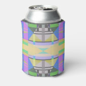 イエローグリーンブルーパープルジオメトリック 缶クーラー (缶裏面)